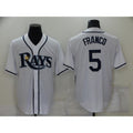 Tampa Bay Rays #5 Wander Franco White Jereymy Stitched Cool Base Jersey