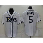 Tampa Bay Rays #5 Wander Franco White Jereymy Stitched Cool Base Jersey