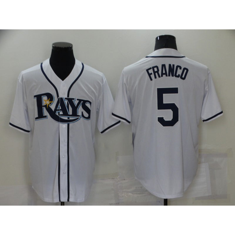 Tampa Bay Rays #5 Wander Franco White Jereymy Stitched Cool Base Jersey