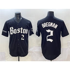 Boston Red Sox #2 Alex Bregman Black Jereymy Gothic Vapor Limited Stitched Jersey