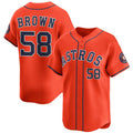 Houston Astros #58 Hunter Brown Orange Jereymy 2025 Alternate Limited Stitched Jersey