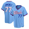 Atlanta Braves #77 Joe Jimenez Player Powder Blue Jereymy 2026 City Connect T-shirt Home Game Stitched Jerseys