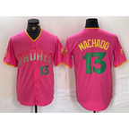 San Diego Padres #13 Manny Machado Pink Jereymy Cool Base Stitched Jerseys