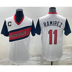 Cleveland Indians #11 Jose Ramirez White Jereymy 2021 Little League Classic Stitched Jersey
