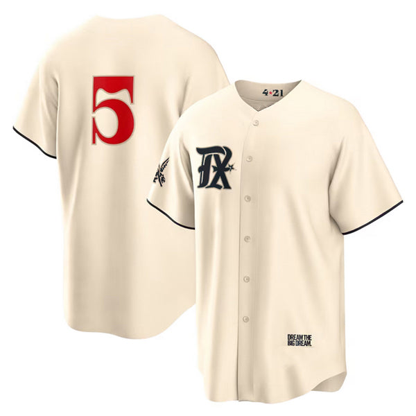 Texas Rangers #5 Corey Seager Cream Jereymy 2023 City Connect Cool Base Stitched Jersey