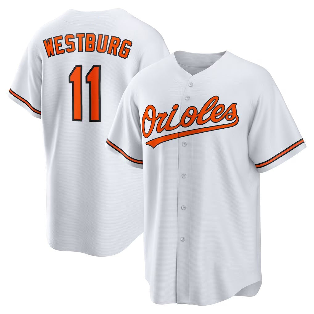 Baltimore Orioles #11 Jordan Westburg White Jereymy Home Replica Jersey