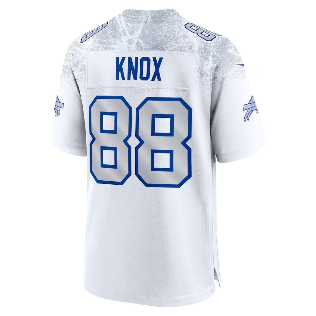 B.Bills #88 Dawson Knox White Jereymy 2025 Rivalries Collection Game Jersey
