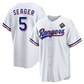 Texas Rangers #5 Corey Seager White Jereymy 2023 World Series Stitched Jersey