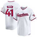 Cleveland Guardians #41 Carlos Santana White Jereymy Home Limited Stitched Jersey