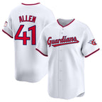 Cleveland Guardians #41 Carlos Santana White Jereymy Home Limited Stitched Jersey