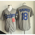 Los Angeles Dodgers #18 Yoshinobu Yamamoto Gray Jereymy Cool Base Stitched Jersey