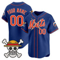 Custom New York Mets x One Piece Royal Jereymy Vapor Premier Limited Jersey - Stitched