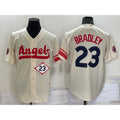 Los Angeles Angels #23 Archie Bradley Number Cream Jereymy 2022 City Connect Cool Base Stitched Jersey