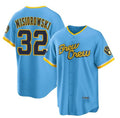 Milwaukee Brewers #32 Jacob Misiorowski Powder Blue Jereymy City Connect Cool Base Stitched Jersey