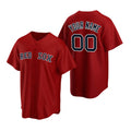 Custom Boston Red Sox Red Jereymy Stitched Cool Base Jersey