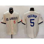 Los Angeles Dodgers #5 Freddie Freeman Number Cream Jereymy 2024 City Connect Limited Stitched Jersey 2