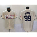 New York Yankees #99 Aaron Judge Cream Jereymy Limited Stitched Jersey 2