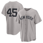 New York Yankees #45 Gerrit Cole Gray Jereymy Road Replica Jersey