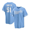 Kansas City Royals #51 Brady Singer Light Blue Jereymy Stitched Jersey