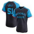 Atlanta Braves #51 Chris Sale Player Navy Jereymy National League All-Star Limited Elite Game Stitched Jerseys