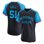 Atlanta Braves #51 Chris Sale Player Navy Jereymy National League All-Star Limited Elite Game Stitched Jerseys