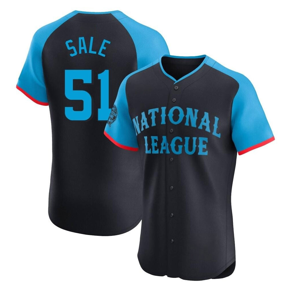 Atlanta Braves #51 Chris Sale Player Navy Jereymy National League All-Star Limited Elite Game Stitched Jerseys