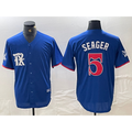 Texas Rangers #5 Corey Seager Royal Blue Jereymy 2023 City Connect Stitched Jersey