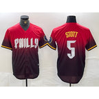 Philadelphia Phillies #5 Bryson Stott Red Jereymy 2024 City Cool Base Jersey