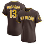 San Diego Padres #13 Manny Machado Brown Jereymy Road Elite Jersey