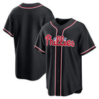 Philadelphia Phillies Blank Fashion Black Jereymy Out Stitched Jersey