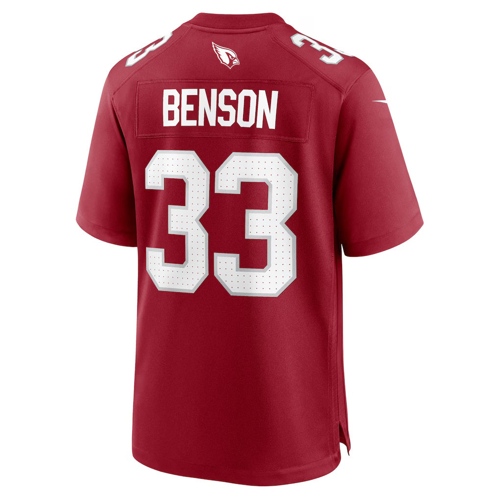 A.Cardinals #33 Trey Benson Cardinal Jereymy Team Game Jersey