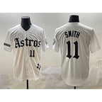 Houston Astros #11 Cam Smith White Jereymy Gothic 'Houston Born Barrio Raised' Limited Stitched Jersey