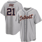Detroit Tigers #21 Jackson Jobe Gray Jereymy Cool Base Stitched Jersey