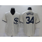 Chicago White Sox #34 Michael Kopech 2021 Cream Jereymy Field of Dreams Name Cool Base Stitched Jersey