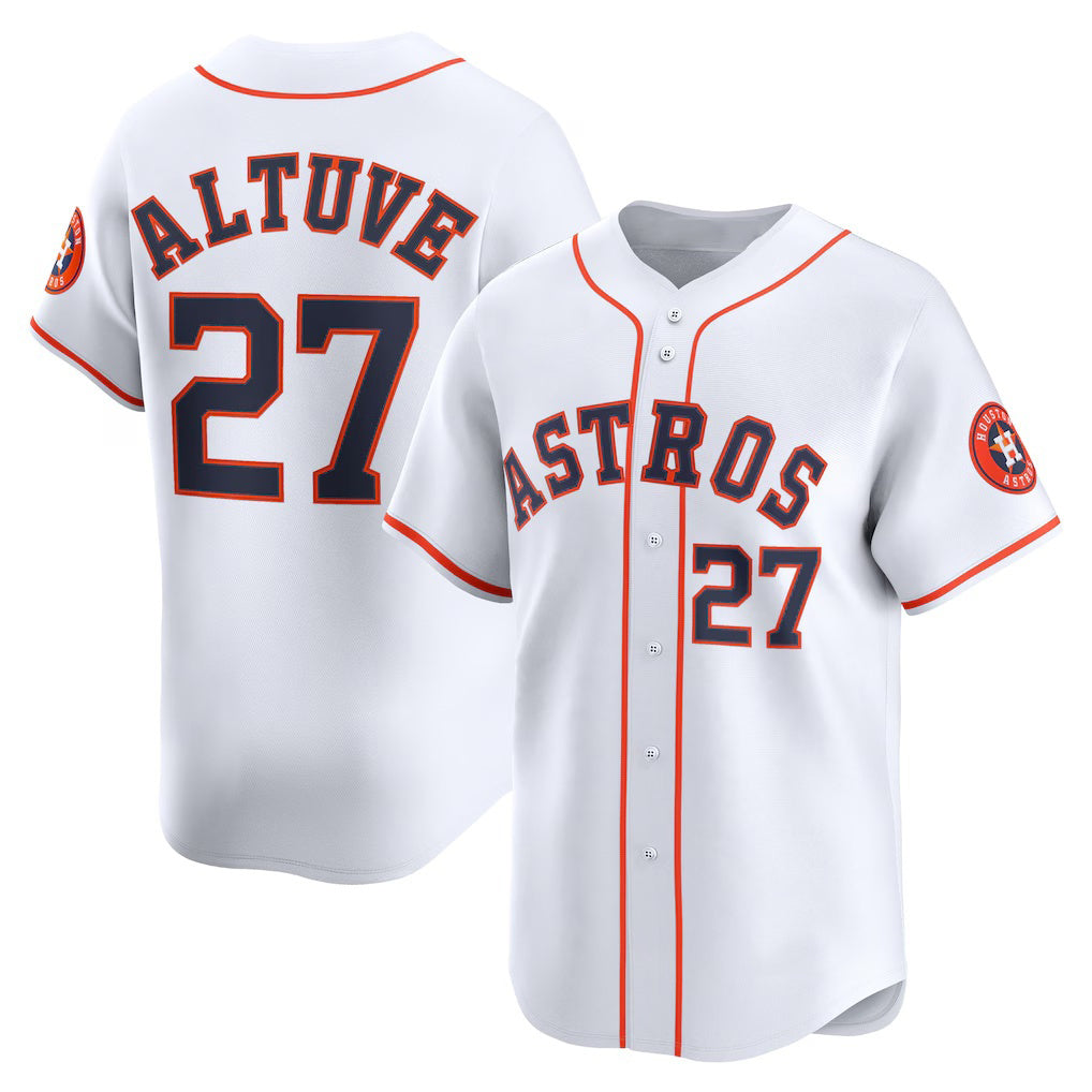Houston Astros #27 Jose Altuve White Jereymy Home Limited Player Jersey