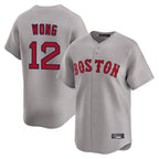 Boston Red Sox #12 Connor Wong Player Gray Jereymy Road Limited Home Game Stitched Jerseys1
