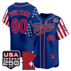 Custom Minnesota Twins America 250 Edition Vapor Premier Limited Royal Jereymy Stitched Jerseys