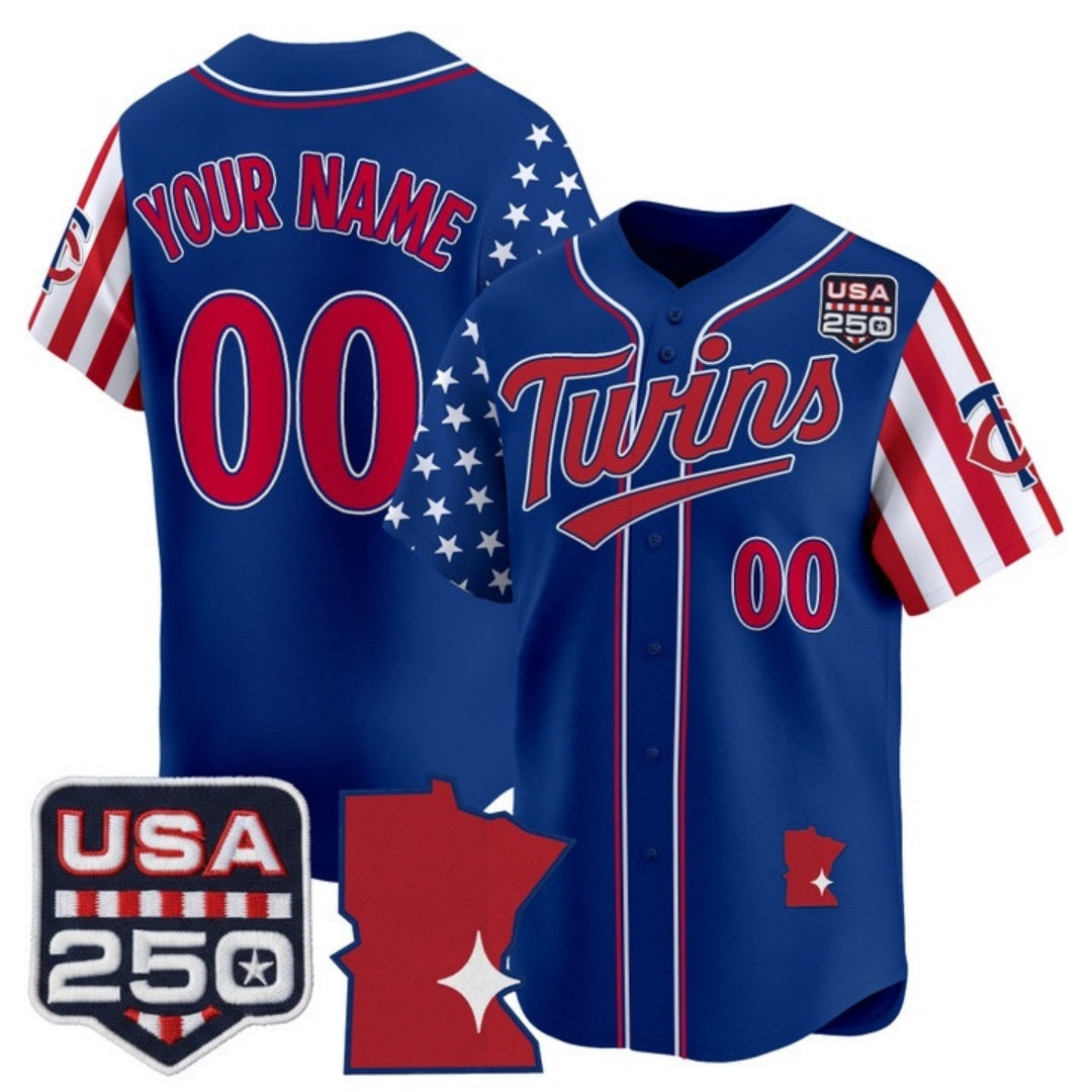 Custom Minnesota Twins America 250 Edition Vapor Premier Limited Royal Jereymy Stitched Jerseys