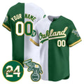 Custom Oakland Athletics White Green Jereymy Jersey - Personalized