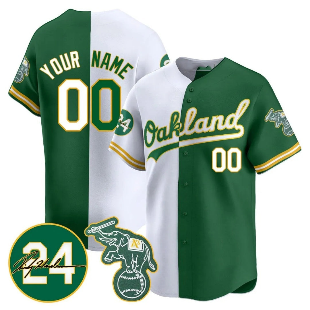 Custom Oakland Athletics White Green Jereymy Jersey - Personalized