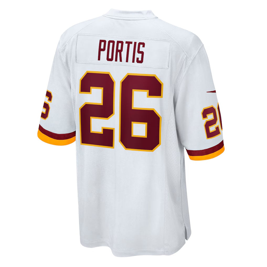 W.Football Team #26 Clinton Portis White Jereymy Retired Player Game Jersey
