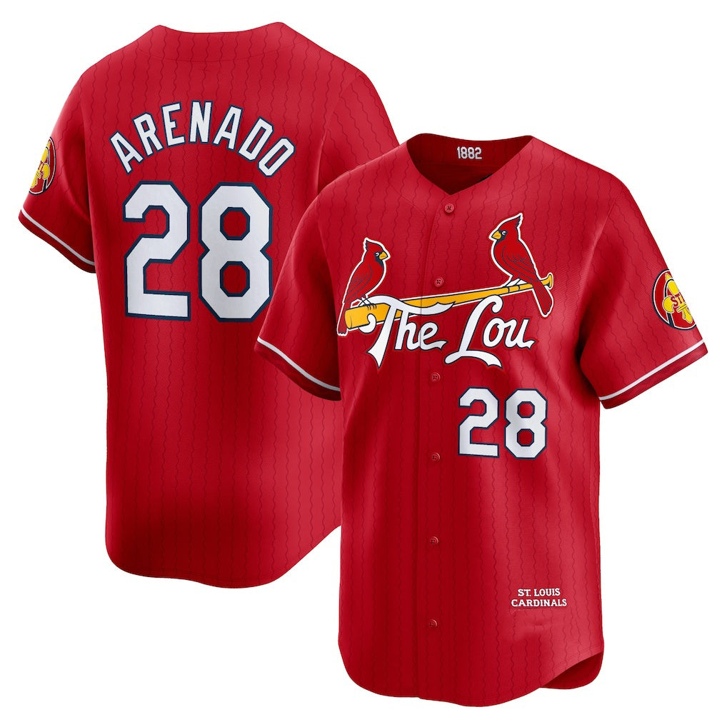 St. Louis Cardinals #28 Nolan Arenado Red Jereymy 2024 City Connect Limited Player Jersey
