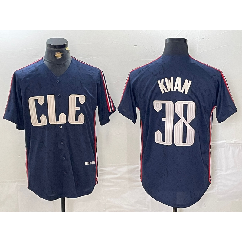 Cleveland Guardians #38 Steven Kwan Navy Jereymy 2024 City Connect Limited Stitched Jersey