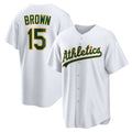 Oakland Athletics #15 Seth Brown White Jereymy Home Replica Jersey