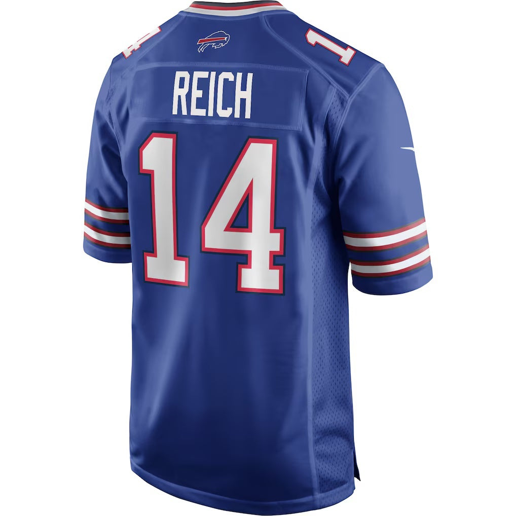 B.Bills #14 Frank Reich Royal Jereymy Game Retired Player Jersey