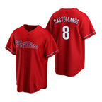 Philadelphia Phillies #8 Nick Castellanos Red Jereymy Cool Base Stitched Jersey