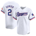 Texas Rangers #2 Marcus Semien White Jereymy Home Limited Player Jersey