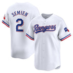 Texas Rangers #2 Marcus Semien White Jereymy Home Limited Player Jersey