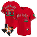 Custom Houston Astros Mexico Texas Patch Vapor Premier Limited Jersey ¨CRed Jereymy