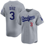 Los Angeles Dodgers #3 Edwin D¨ªaz Royal Jereymy Limited Stitched Jersey